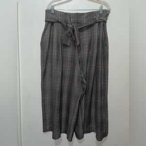 Happy X Nature Belted  Wide Leg Cropped Pants